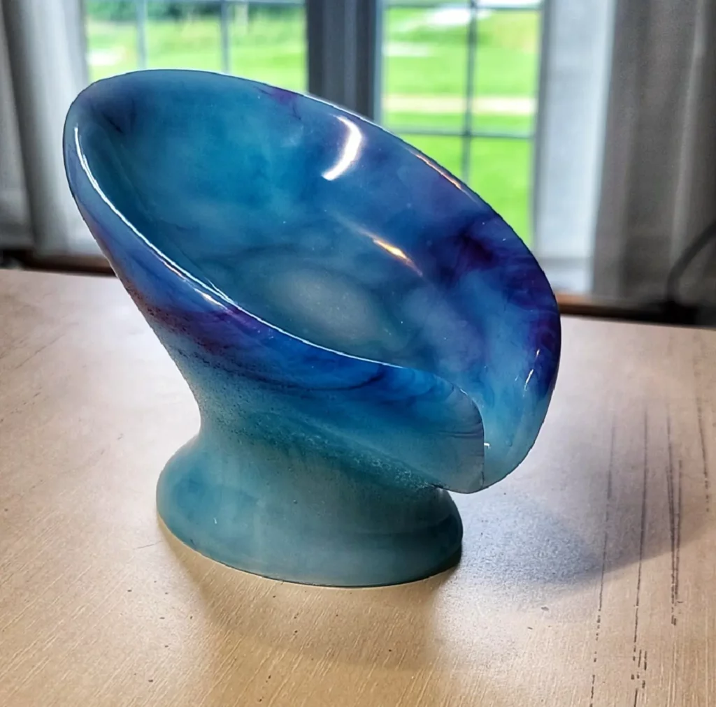 Resin Blue and Purple sick soap dish.