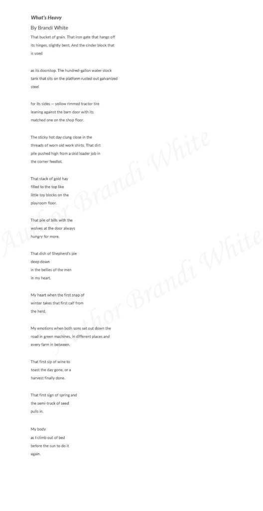 Metaphorically describes experiences of life on my farm.