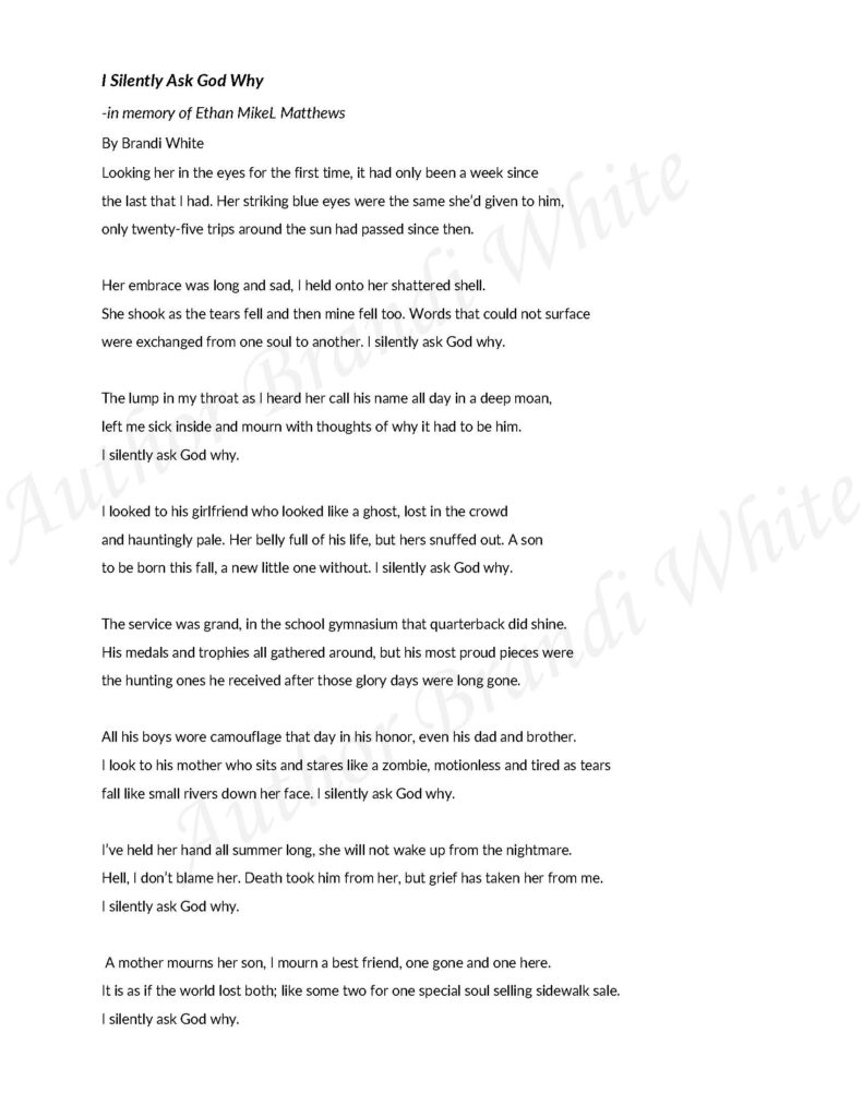 I Silently Ask God Why Poem